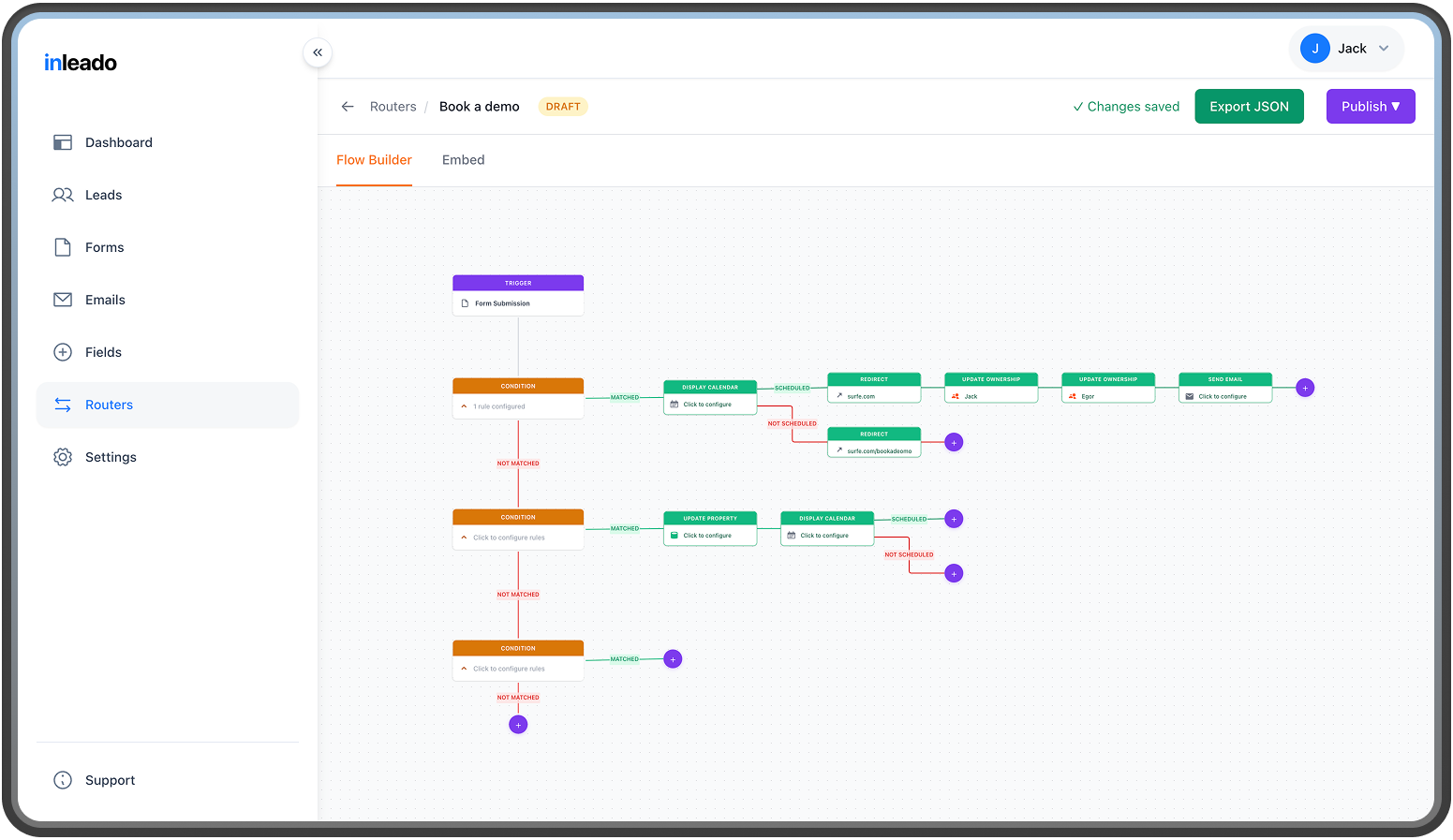 Inleado Product Interface